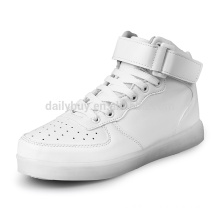 Youth USB charging high cut led shoes led flash casual shoes